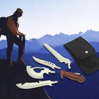 Туристический набор ножей для выживания и кемпинга 4в1 многофункциональный Охотничий нож пила топор - изображение 1