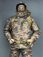 Рюкзак баул 100 л влагостойкий анатомический с капюшоном Мультикам тактический для военных армейский - изображение 2