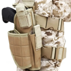 Кобура сумка набедренная на ногу армейская военная тактическая регулируемый размер с отделением для магазина 42х11 см (474291-Prob) Песок - изображение 6