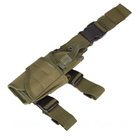 Кобура сумка набедренная на ногу армейская военная тактическая регулируемый размер с отделением для магазина 42х11 см (474292-Prob) Олива - изображение 3