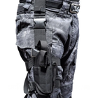 Кобура сумка набедренная на ногу армейская военная тактическая регулируемый размер с отделением для магазина 42х11 см (474290-Prob) Черная - изображение 7