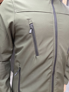 Куртка тактична, Softshell, колір Олива, розмір M, демісезонна куртка флісова для військових софтшелл - зображення 6