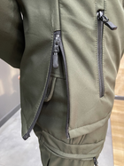 Куртка тактична, Softshell, колір Олива, розмір M, демісезонна куртка флісова для військових софтшелл - зображення 7