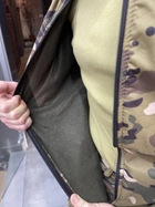 Куртка тактична на флісі, Мультикам, розмір XXL, підкладка — фліс, демісезонна флісова куртка для військових - зображення 5