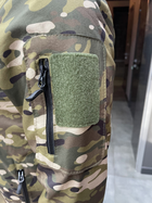 Куртка тактична на флісі, Мультикам, розмір XXL, підкладка — фліс, демісезонна флісова куртка для військових - зображення 8
