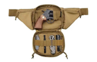 Бананка тактическая койот , сумка на пояс с кобурой , сумка нагрудная - изображение 3
