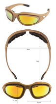 Тактичні захисні стрілецькі окуляри з поляризацією Daisy c5 койот + 4 комплекти лінз - зображення 5