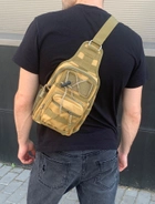 Нагрудна сумка рюкзк тактична військова Darvoz Coyote 38х19.5х11 см Койот - зображення 4