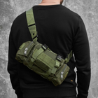 Тактическая сумка поясная военная нагрудная с ремнем через плечо 5 литров Хаки - изображение 8