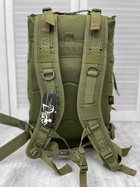 Рюкзак штурмовой 45Л Cordura1000D (олива) водонепроницаемый с мягкой спинкой и системой MOLLE - изображение 4