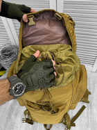 Рюкзак тактический армейский 100Л + 10л Рамный/Каркасный (большой) Койот - изображение 6