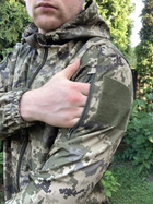 Куртка летняя влагоустойчивая с капюшоном пиксель soft-shell, Куртка пиксель,Тактическая военная ветровка ВСУ 54р. - изображение 5
