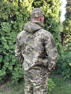 Куртка летняя влагоустойчивая с капюшоном пиксель soft-shell, Куртка пиксель,Тактическая военная ветровка ВСУ 54р. - изображение 6