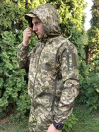 Куртка летняя влагоустойчивая с капюшоном пиксель soft-shell, Куртка пиксель,Тактическая военная ветровка ВСУ 48р. - изображение 2