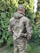 Куртка летняя влагоустойчивая с капюшоном пиксель soft-shell, Куртка пиксель,Тактическая военная ветровка ВСУ 50р. - изображение 6
