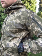 Куртка летняя влагоустойчивая с капюшоном пиксель soft-shell, Куртка пиксель,Тактическая военная ветровка ВСУ 46р. - изображение 4