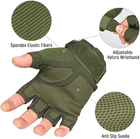 Тактичні безпалі рукавиці FREE SOLDIER L хакі (#EKIP12HL) - зображення 4