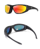Тактические очки Daisy С9 армейские защитные с поляризацией с 4-ма сменными линзами Черные - изображение 7