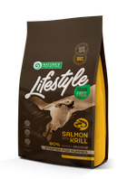 Сухой беззерновой корм для щенков Nature's Protection Lifestyle Grain Free Salmon with krill Starter For Puppies с лососем и крилем