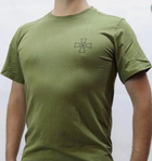 Футболка военная знак ЗСУ олива размер XS ( 40 - 42 ) - изображение 1