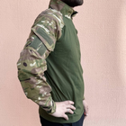 Рубашка мужская военная тактическая с липучками ВСУ (ЗСУ) Украина Ubaks Убакс Мультикам 7202 XXXL 56 р - изображение 3