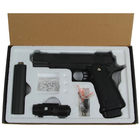 Страйкбольний дитячий пістолет на кульках Galaxy Colt M1911 Hi-Capa іграшкова зброя з глушником та прицілом - зображення 4