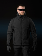 Тактическая куртка утепленная BEZET Softshell Робокоп 5747 XS Черная (2000093211428) - изображение 2