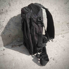 Чоловіча сумка рюкзак METR+ армійська барсетка месенджер 37х20х15 см Чорний - зображення 3
