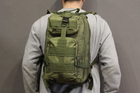 Тактичний похідний рюкзак Military військовий рюкзак 25 л 45х24х22 см Хакі - зображення 6