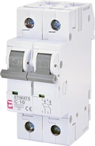 Автоматический выключатель 2p 10А 6kA "C" [2143514] ETIMAT 6 ETI