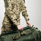 Баул армейский хаки, сумка баул армейский 120 л тактический баул, тактический баул-рюкзак - изображение 9