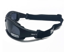 Тактические очки с поляризацией DAISY X7 чёрные, очки для военных, 4 комплекта сменных линз 1.5 мм, в футляре с карабином - изображение 6
