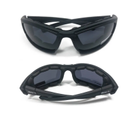 Тактические очки с поляризацией DAISY X7 чёрные, очки для военных, 4 комплекта сменных линз 1.5 мм, в футляре с карабином - изображение 8