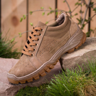 Берцы ботинки тактическая обувь кроссовки облегченные натуральная гидрофобная кожа усиленная пятка и носок Койот 45 (30,5 см) - изображение 5