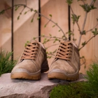 Берцы ботинки тактическая обувь кроссовки облегченные натуральная гидрофобная кожа усиленная пятка и носок Койот 42 (28 см) - - изображение 4