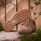 Берцы ботинки тактическая обувь кроссовки облегченные натуральная гидрофобная кожа усиленная пятка и носок Койот 46 (31,5 см) - изображение 7