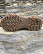 Берці черевики тактичне взуття кросівки полегшені натуральна гідрофобна шкіра посилена п’ята та носок Койот 41 - зображення 5
