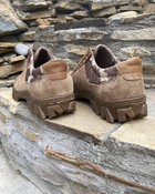 Берцы ботинки тактическая обувь кроссовки облегченные натуральная гидрофобная кожа усиленная пятка и носок Койот 44 - изображение 3