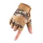 Перчатки армейские беспалые BlackHawk, военные тактические без пальцев койот/пиксель - изображение 1