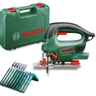 Лобзик электрический Bosch PST 800 PEL, 530 Вт, Движение маятника, Cut control + отсек для полотен + Набор 10 полотен + кейс (06033A0101)