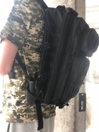 Военный тактический штурмовой рюкзак MIL-TEC из Германии черный на 36 литров для военных ЗСУ - изображение 6