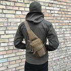 Тактична сумка-кобура наплічна M-Tac Сoyote чоловіча сумка нагрудна слінг Рюкзак через плече, сумка-кобура - зображення 9
