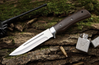 Нож Нескладной Охотничий Классический Финка Кожаный Чехол - изображение 1