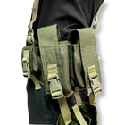 РПС Ременно - плечевая система с подсумками на 8 магазинов АК и сидушкой Олива / Тактическая разгрузка - изображение 7