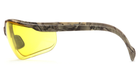 Тактические очки защитные открытые в камуфлированной оправе Pyramex Venture-2 Camo (amber) желтые - изображение 4