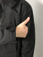 Чорна тактична куртка Soft Shell розмір L - зображення 3