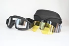 Тактичні Окуляри маска захисні військові чорні 3 лінзи one size - изображение 1