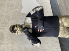 Кофта флисовая мужская военная тактическая с липучками под шевроны ВСУ (ЗСУ) Мультикам 8046 54 размер черная - изображение 3