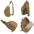 Тактическая нагрудная сумка Primo Sling однолямочная через плечо - Khaki Primo PR-SLING-KHK Хаки - изображение 4