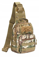 Тактична сумка через плече, штурмова військова сумка ForTactic Камуфляж - зображення 1